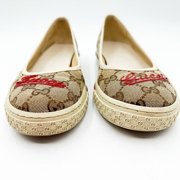 Gucci GG Supreme Monogram Slip On Flats Size 39, 9 - Picture 4 of 14